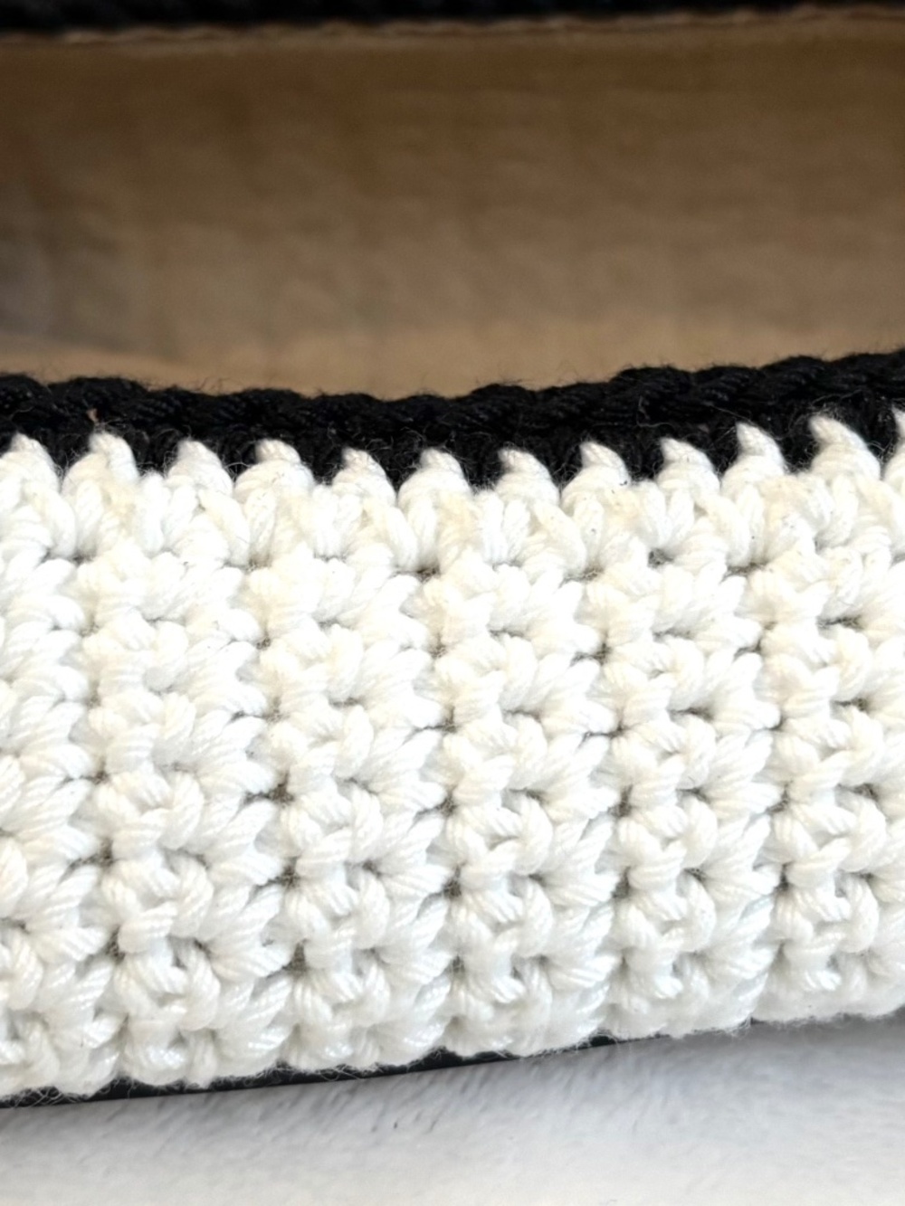 Black White Crochet Knit BalletCore Classic Color Block  Ballet Shoes SZ 7.5M - Picture 13 of 14